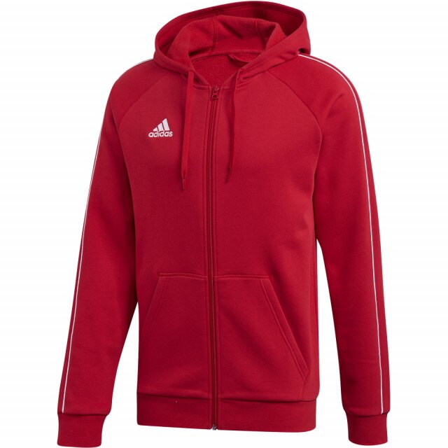 Hanorac Adidas Core 18 Full Zip pentru barbati, Rosu